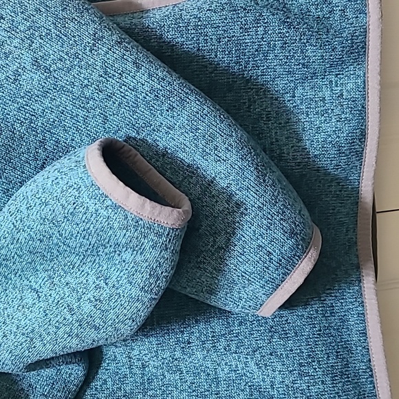 L.L.Bean quarter snap fleece sweatshirt size‎ small teal - Picture 10 of 12